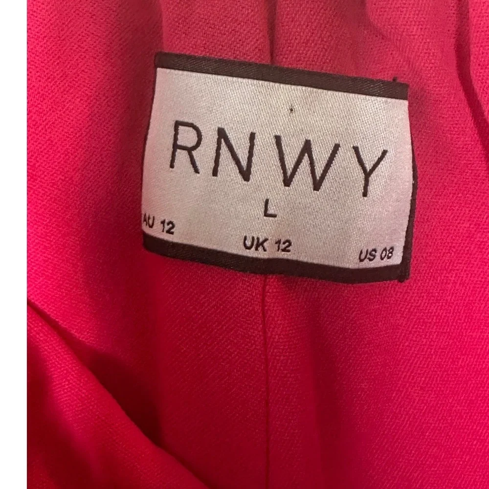 RNWY Pink Floral 2 Piece Set Oversized Button Down Shirt and Shorts Womens‎ M L
